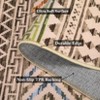 Small Throw Rug for Bedroom Kitchen Entryway - Boho Vintage Non-Slip Washable Mat, Oriental Soft Stain Resistant Low Pile Carpet - 4 of 4