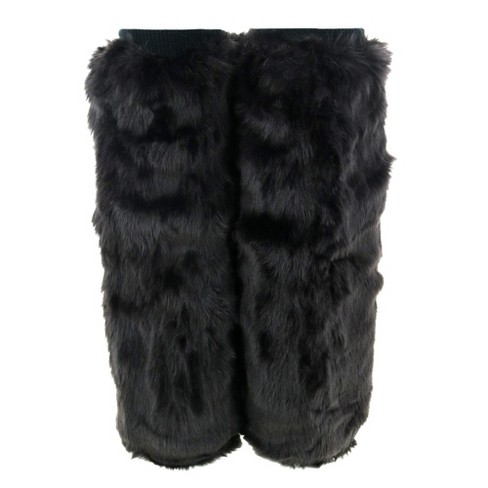 Winter Fashion Solid Color Women Boot Covers Warm Furry Faux Fur Leg Warmers