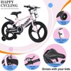 KWPZQEB Kids Bike for Ages 3-9 Years Old Boys Girls, 18 Inch High Carbon Steel Frame Kid's Bikes with Training Wheels, Multiple Colors - 3 of 4