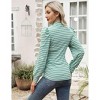 Coolmee Womens Maternity Tops Puff Long Sleeve Mock Turtleneck Knit Basic Stretch Fitted Pullover Thermal Shirts - 4 of 4
