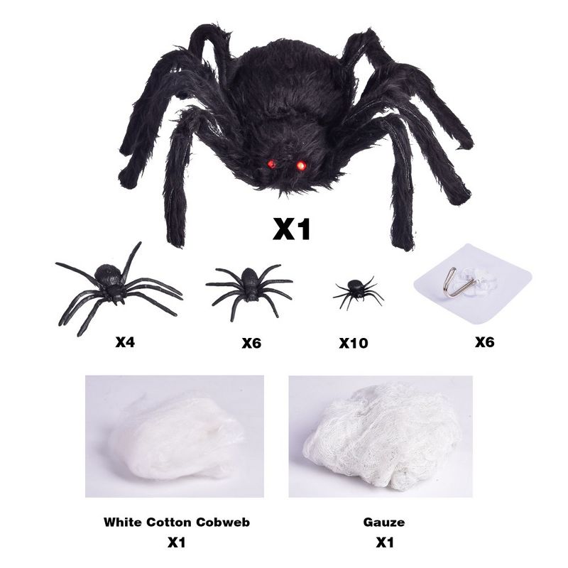 Nifti Nest Giant Halloween Spider with Webs, 2 of 8