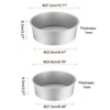 Unique Bargains Aluminum Alloy Nonstick Coating Removable Bottom Durable Round Cake Pan 1 Set - 2 of 4