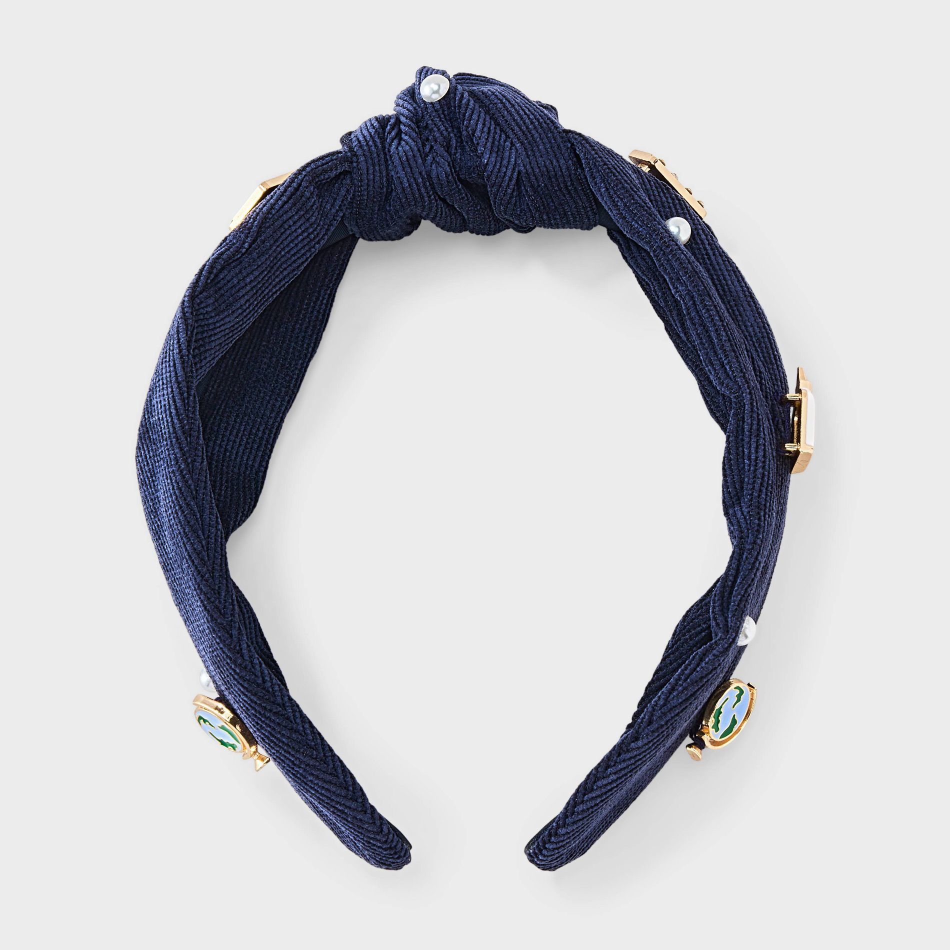 Back to School Headband with Charms - Blue