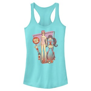 Juniors Mattel Barbie and Monster High Dolls Club Racerback Tank - 1 of 4