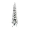 Garvee Flocked Christmas tree, Prelit Snowy Tree with 8 Modes, Foldable Stand, Foot Pedal, Holiday Home Decoration, White Flock - 2 of 4