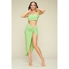 Slickblue Summer Days Crop Top & Twist Slit Skirt Set – Green Tea, Trendy 2-Piece Women’s Outfit, M/L - 2 of 4