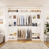Aheaplus Set of Two 80"-120"W Closet System With Door And Wooden Drawers - 3 of 4