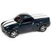 2005 Chevrolet SSR Pickup Truck Bermuda Blue Met. w/White Stripes Ltd Ed to 8476 pcs 1/64 Diecast Model Car by Johnny Lightning - 2 of 3
