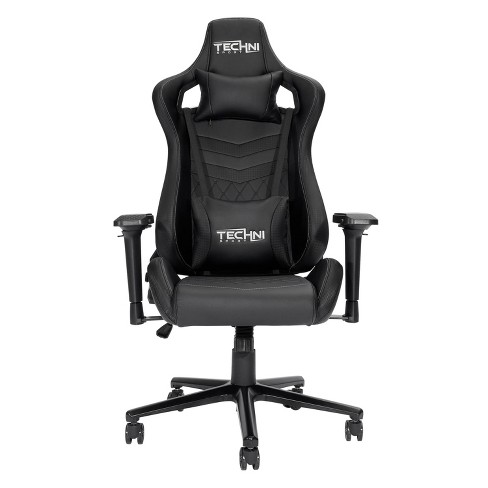 Ergonomic High Back Racer Style Pc Gaming Chair Black - Techni : Target