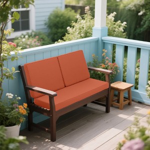 Outdoor Loveseat Cushion Set 48X24X4.5inch Deep Seat Cushions for Patio Furniture - 1 of 4