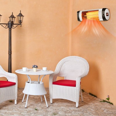Black Wall Mounted Electric Infrared Heater with Remote