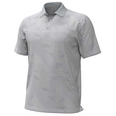 Men's Under Armour Golf Playoff 3.0 Geometrix Jacquard Polo Steel 2XL