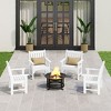 WestinTrends Outdoor Patio HDPE Adirondack Dining Arm Chairs (Set of 4) - 2 of 4