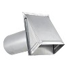 Lambro® 6-In. 26-Gauge Galvanized Steel Wall Exhaust Hood Bath Fan Vent with Damper, Wire Mesh Screen, and 11-In. Pipe, 3460GMS-11 in Silver - 4 of 4