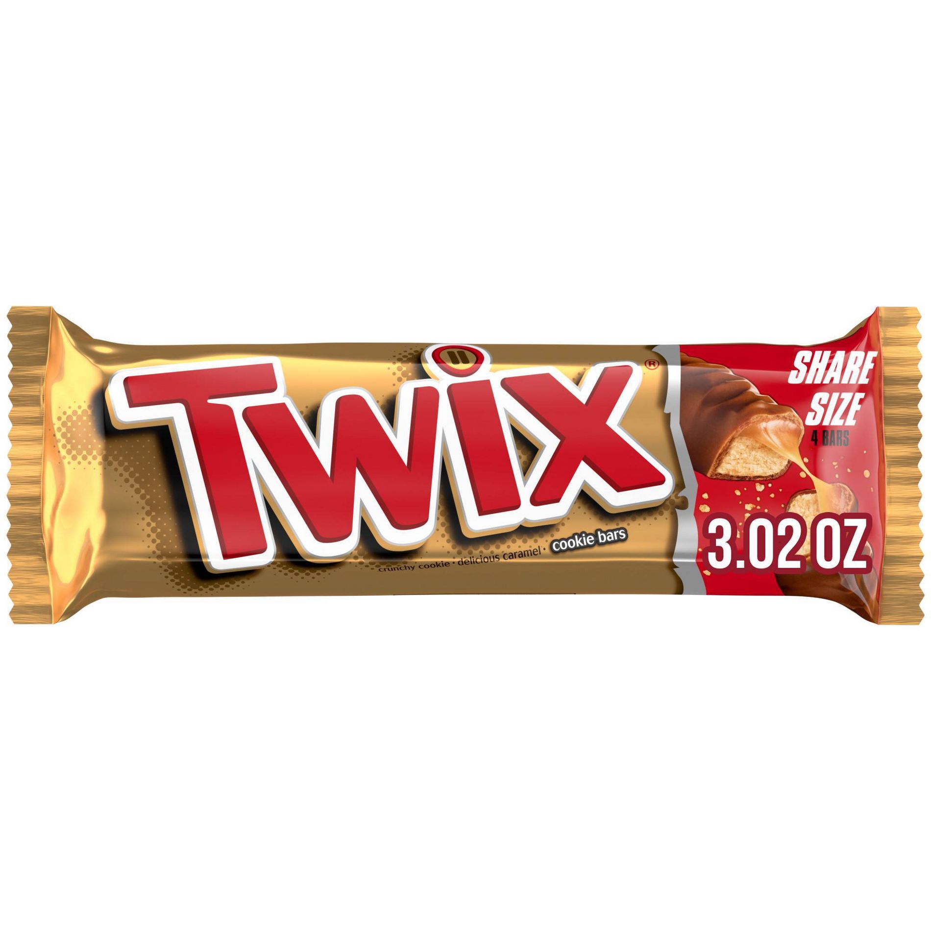 Twix Chocolate Caramel Candy Cookie Bars  Sharing Size - 3.02oz