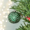 Whisen D3.9" Christmas Ball Ornaments, Glass Decorative Hanging Ball Christmas Tree Ornaments, Set of 6 - 3 of 4