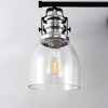 DORESshop 24 in. 3-Light Black and Nickel Modern Bell Vanity Light for Bathroom Mirror with Clear Glass Shades - 3 of 4