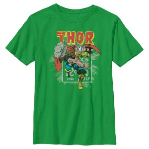 Boy's Marvel The Mighty Thor Comic Book Shot T-Shirt - 1 of 4