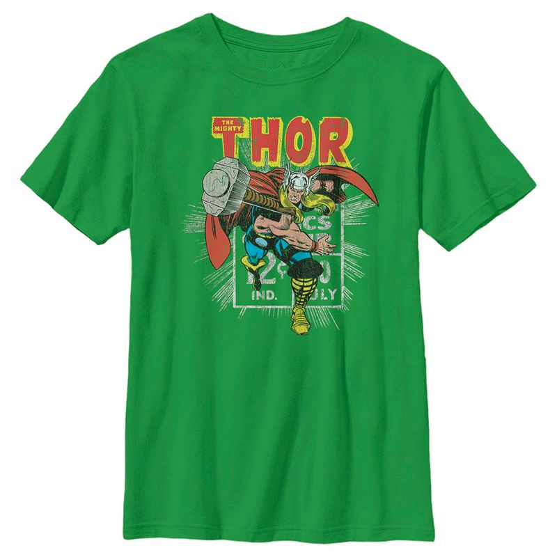 Boy's Marvel The Mighty Thor Comic Book Shot T-Shirt, 1 of 5