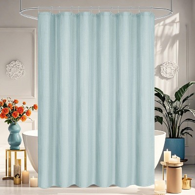 LunaLulinlk Thick Fabric Shower Curtain, Fog Blue