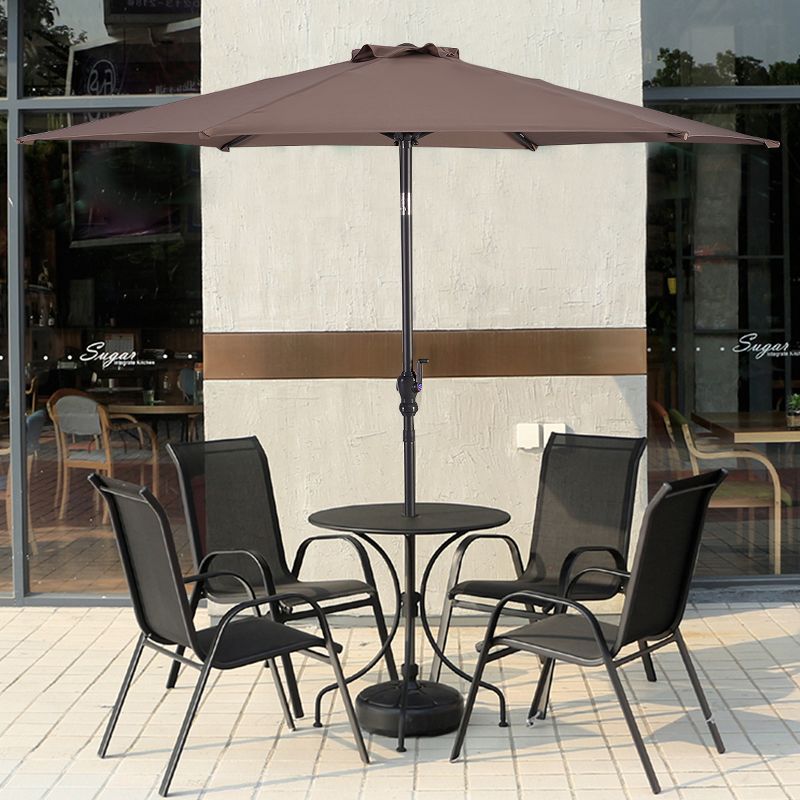 Tangkula Patio 9' Outdoor Steel Market Backyard Garden Patio Table Umbrella, 3 of 8