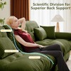 Dexmalle Modern Olive Green Large Size Loveseats Sofa withWaist Pillows and Throw Pillows - 4 of 4