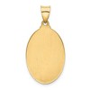 Black Bow Jewelry 14k Yellow or White Gold Hollow Oval St. Christopher Pendant, 16x33mm - 3 of 4