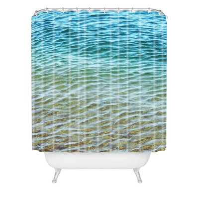 Shannon Clark Ombre Sea Shower Curtain Blue - Deny Designs