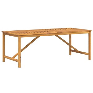 vidaXL Garden Dining Table Wood Brown Solid Acacia Wood 35.4x35.4 in - 1 of 4