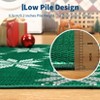 Christmas Area Rug, Low Pile Machine Washable Carpet, Indoor Mat Non-Slip Red Snowflake Rug for Entryway Bedroom Living Room - 4 of 4