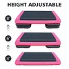 SEVOBAL Adjustable Workout Aerobic Stepper in Fitness Exercise Step Platform Trainer Workout Aerobic Exercise Step Platform, Pink, 30"*13.8"*4" - 3 of 4