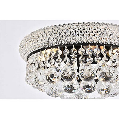 Primo Black and Clear Crystal LED Flush Mount Light