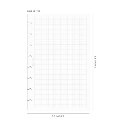 Cloth & Paper A5 Graph Note Planner Inserts