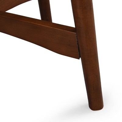 Walnut Round Mid-Century Modern Wood End Table