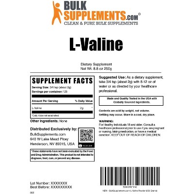 BulkSupplements L-Valine Powder