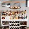 FUFU&GAGA White Home Bar Cabinet,LED Wine Rack with Storage,Liquor Cabinet with Tiered Display, for Living Room & Minimalist Interiors - 3 of 4
