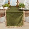 Saro Lifestyle Velvet Fringe Table Runner - 3 of 3