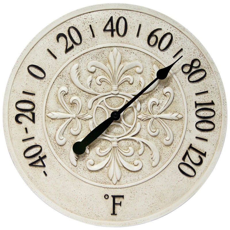 15&#34; Blanc Fleur Thermometer White - Infinity Instruments, 1 of 9