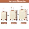 YONWAY 3 Piece Luggage sets, Expandable Lightweight Suitcase, Hardshell Suitcase with TSA Lock Spinner Wheels, 20" 24" 28" Luggage - 3 of 4