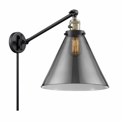 Cone - 1 Light Swing Arm Wall Sconce In Industrial Style-16 Inches Tall and 12 Inches Wide