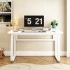 FONTOI Desk L47.2inch Computer desk table simple gaming table Home desk Student writing desk, White, 47.24"*19.70"*29.50" - 3 of 4