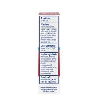 Visine Advanced Redness + Irritation Relief Eye Drops - 0.5 fl oz