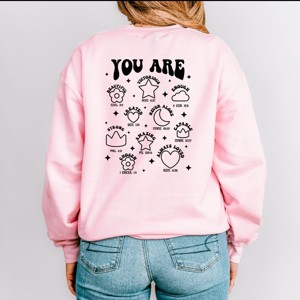 Simply Sage Market S.W.Smiley You Are  Sweatshirt - 2XL - Light Pink - 1 of 4
