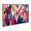 (Set of 3) 23" x 33" Sylvie Brushstroke and Bright Abstract Framed Canvas Set Natural - Kate & Laurel All Things Decor - 2 of 4
