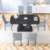 NicBex 7-Piece Dining Table Set for 6 Modern Kitchen Table with 6 High Backrest Armless Chair - image 4 of 4