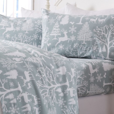 Great Bay Home Cotton Printed Flannel Sheet Set : Target