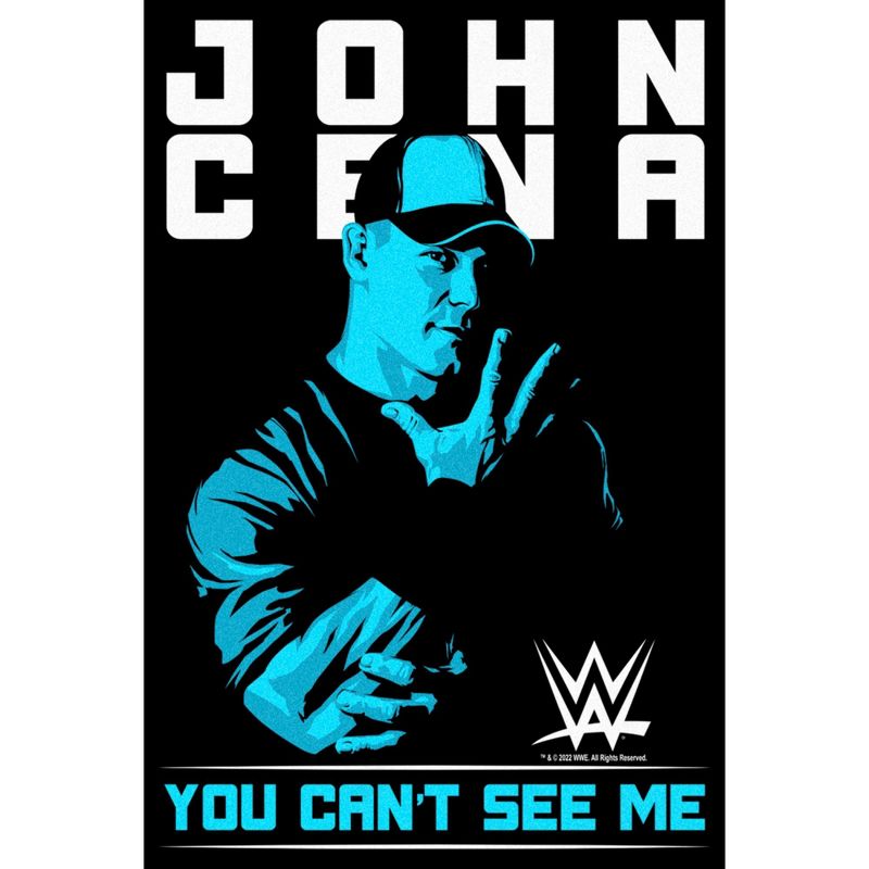 Men's WWE John Cena You Can't See Me Blue T-Shirt, 2 of 6