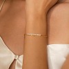 Gold Bracelets for Women Trendy, 14K Real Gold Plated Dainty Stackable Pearl Snake Chain CZ Heart Pendant Bracelets Adjustable 6"+2" - 3 of 4