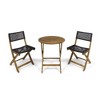 Foldable  Design Patio Bistro Set 2 Piece Outdoor, Patio Table and Chairs Set, Christopher Knight Home Outdoor Furniture - 4 of 4