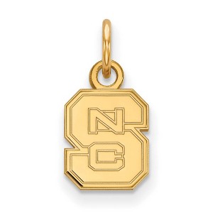 Black Bow Jewelry 10k Yellow Gold North Carolina State Wolfpack NCAA Extra Small Pendant - 1 of 3